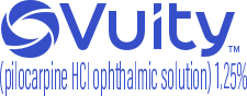 Vuity (pilocarpine HCI ophthalmic solution) Logo 