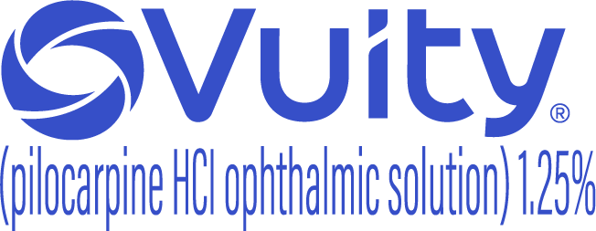 Vuity (pilocarpine HCI ophthalmic solution) Logo 